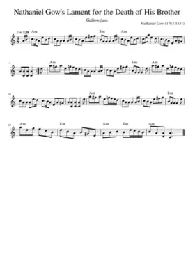 Nathaniel Gow's Lament for the Death of His Brother
