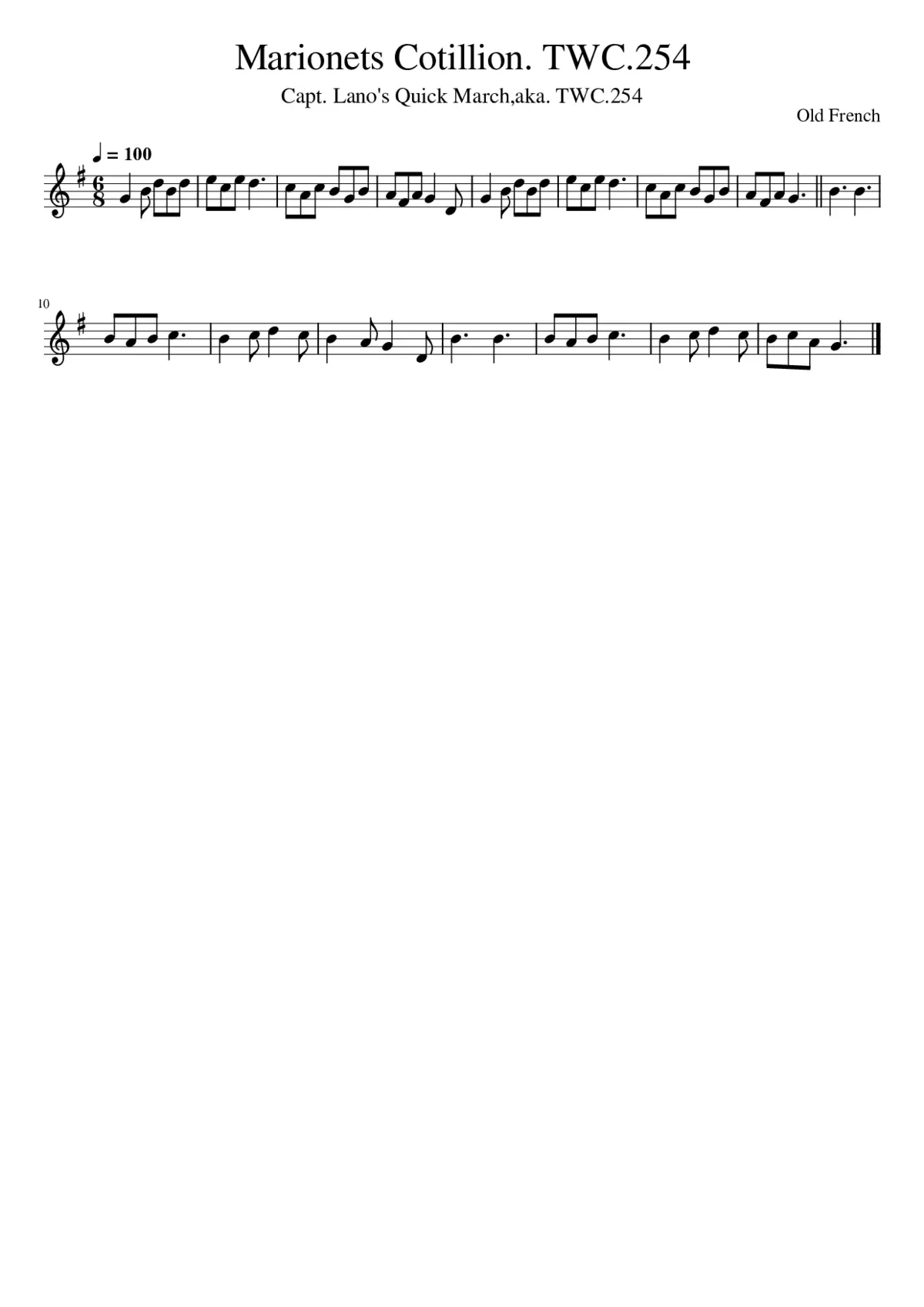 Marionets Cotillion. TWC.254 - Page 1