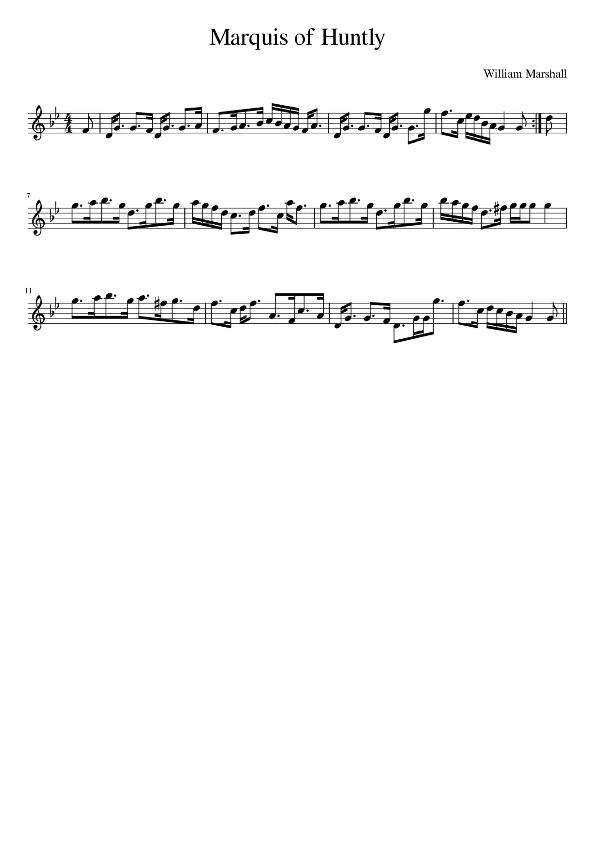 Marquis of Huntly - Page 1