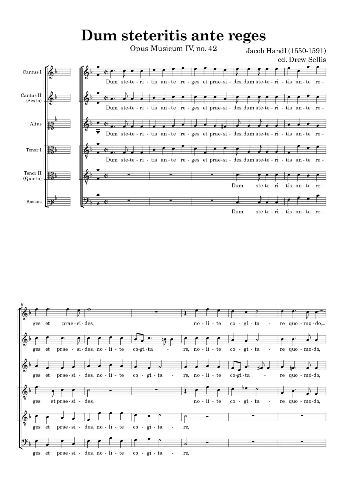 Dum steteritis ante reges - Page 1