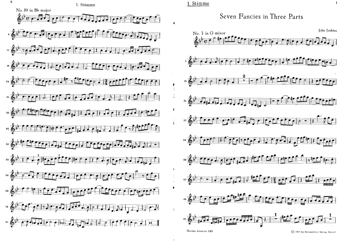 21 Fantasias for Treble, Treble, Bass Viols - Page 1