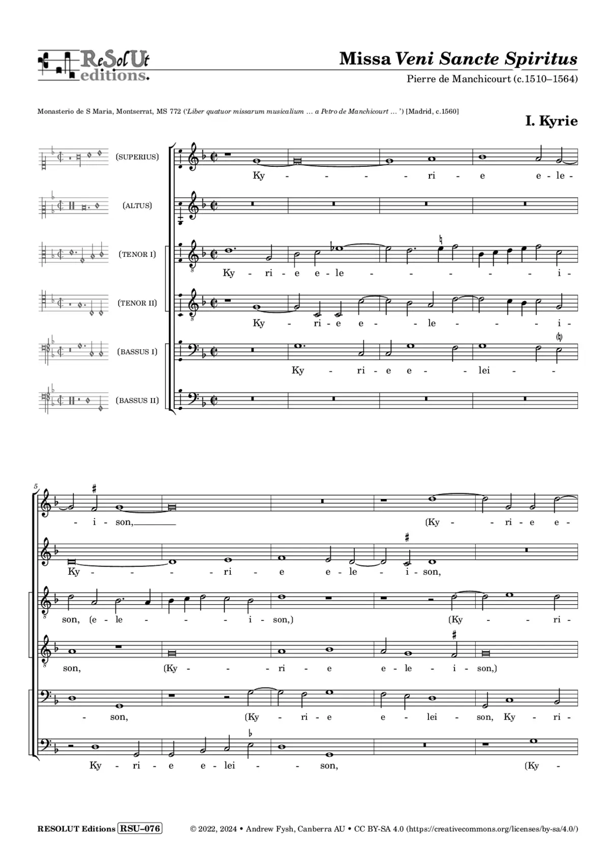 Missa Veni Sancte Spiritus - Page 1