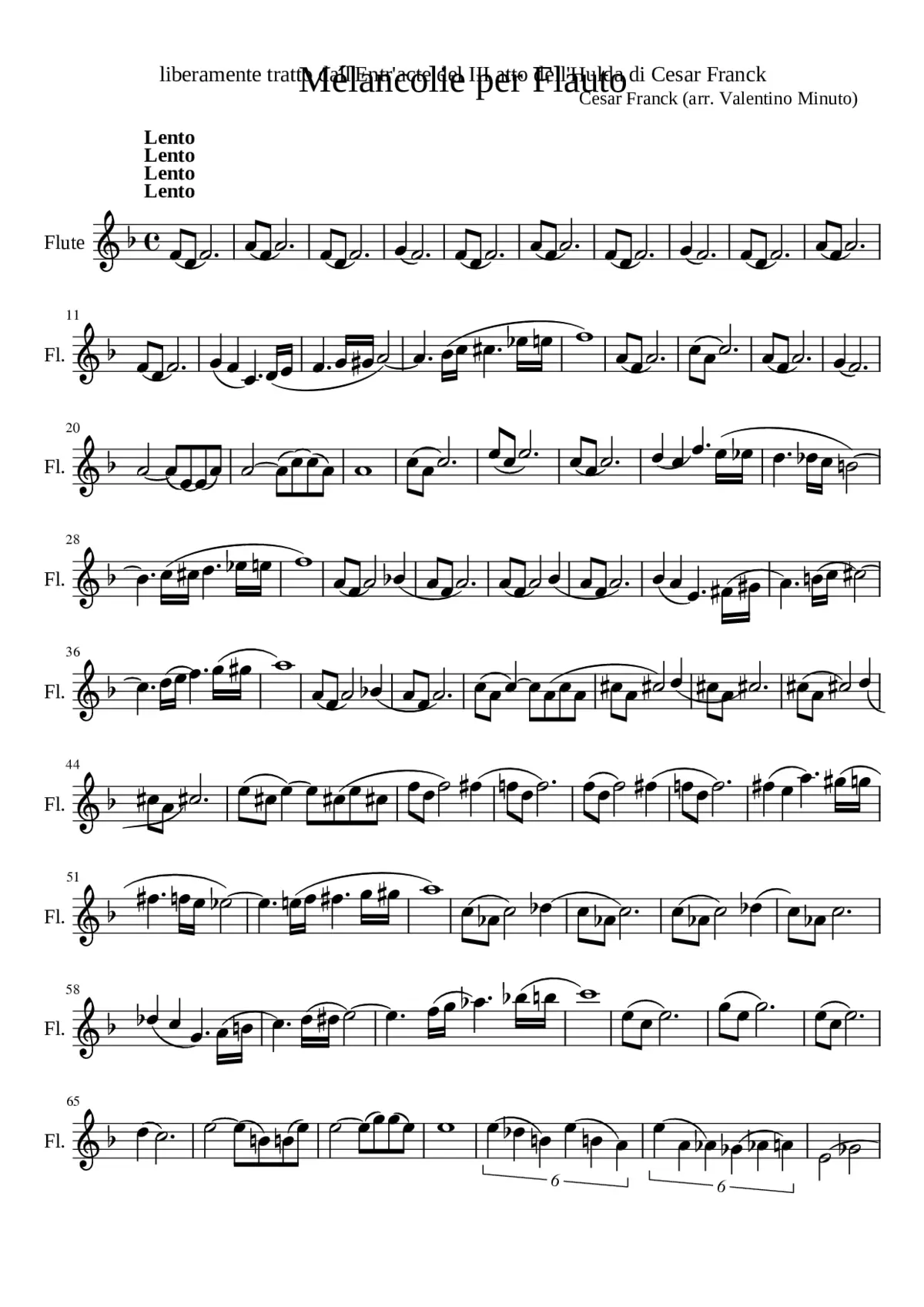 Mélancolie per Flauto - Page 1