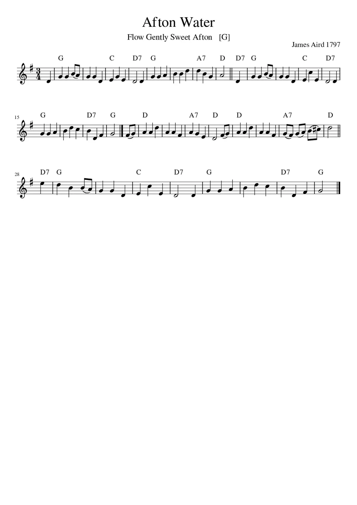 Afton Water - Page 1