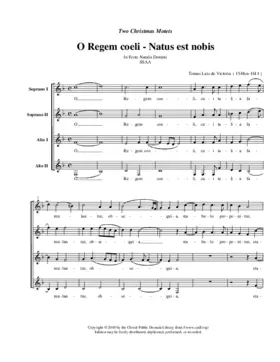 O Regem caeli - Natus est nobis