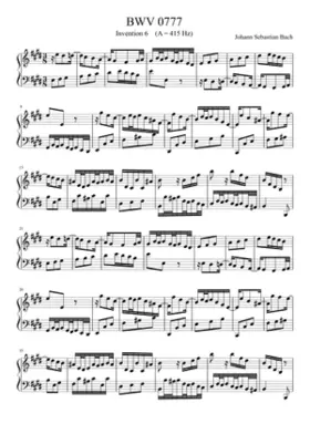 Invention in E major BWV 777