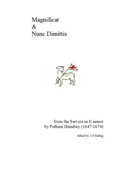 Magnificat and Nunc dimittis in E minor