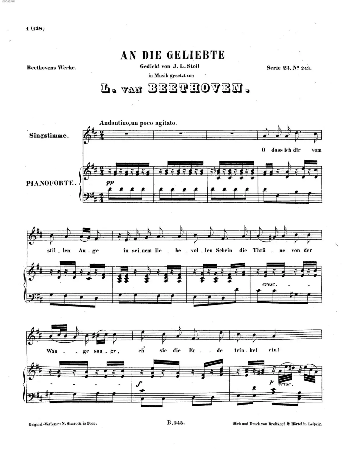 An die Geliebte - Page 1