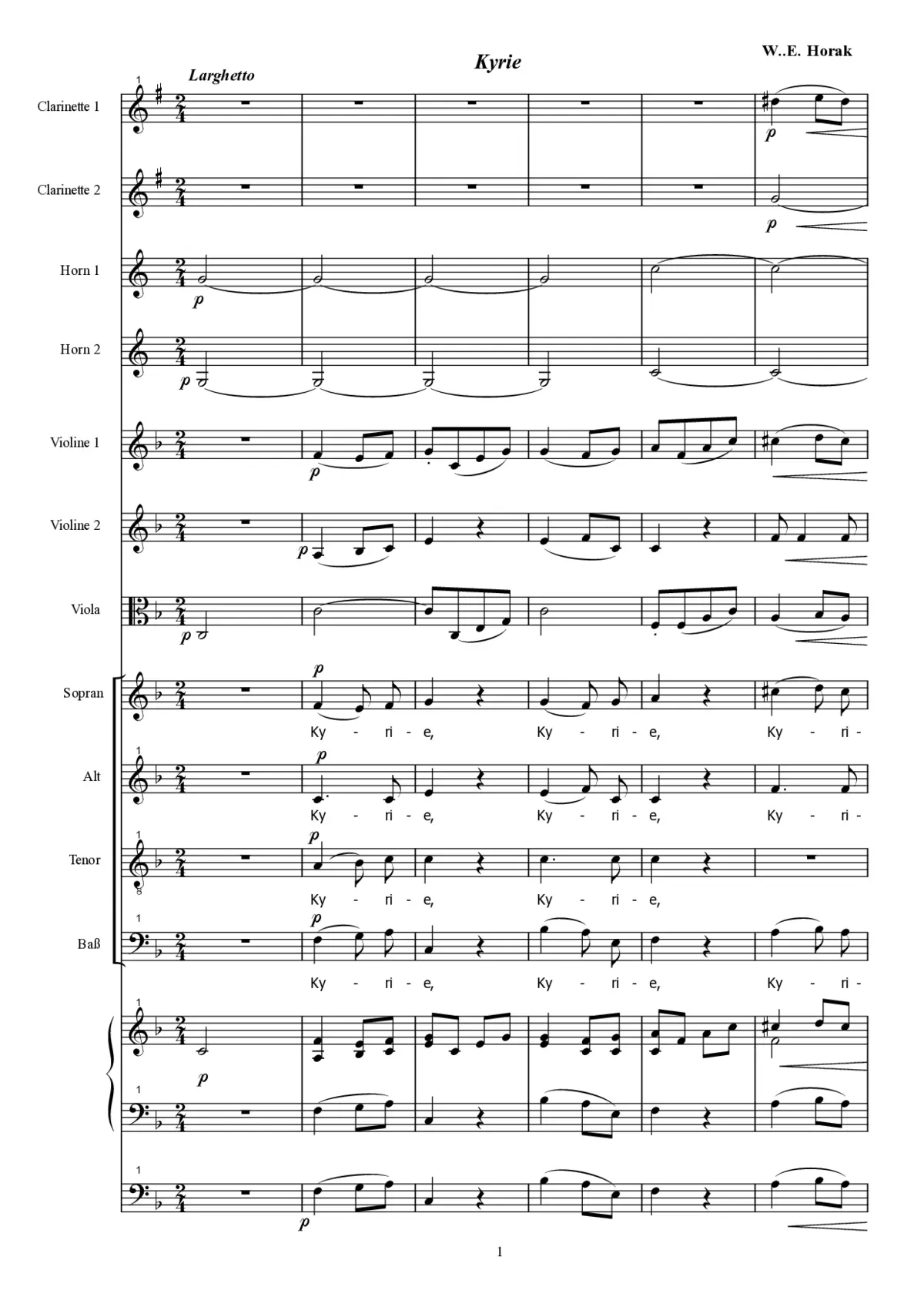 Missa No. 7 in F Major - Page 1