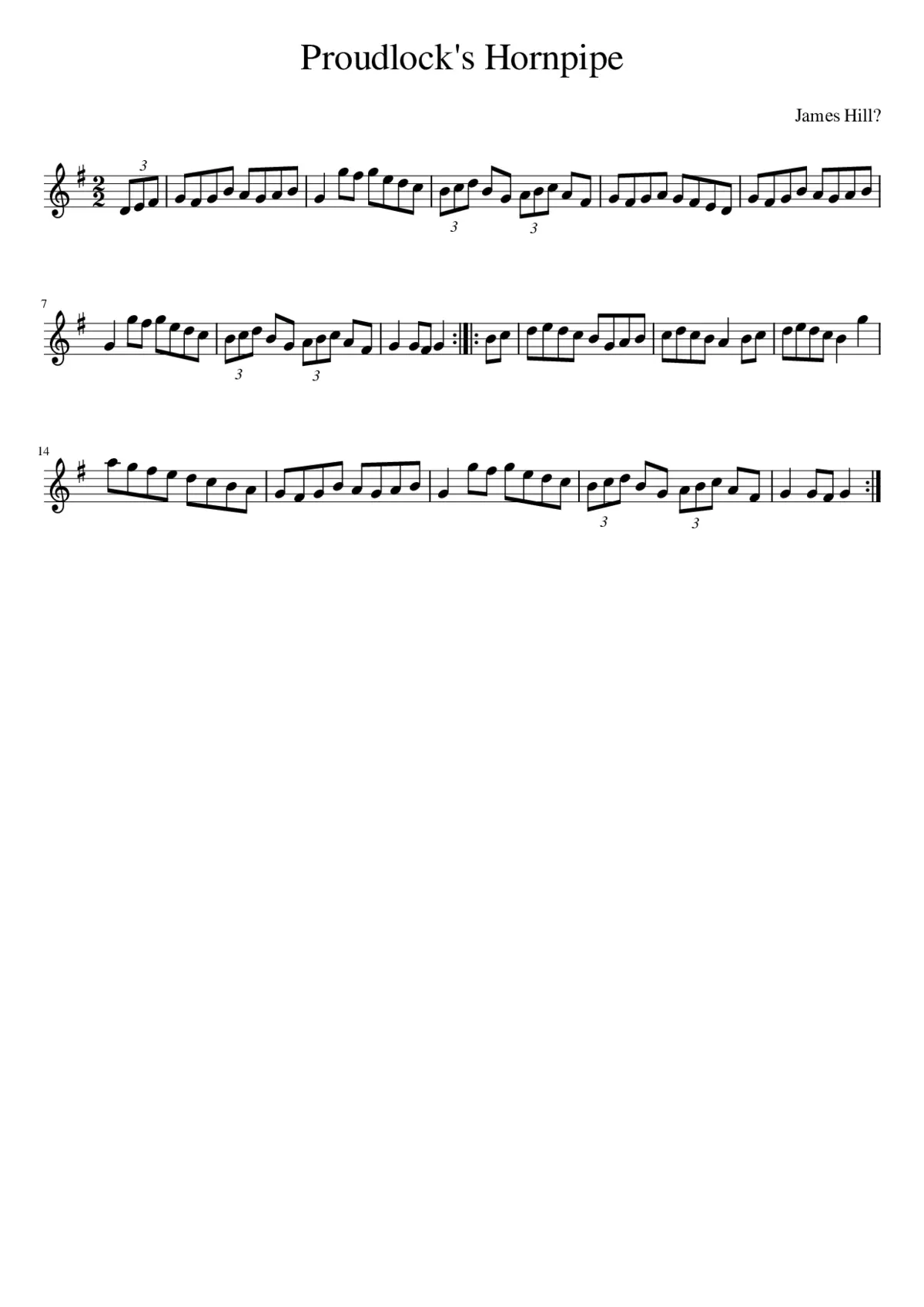 Proudlock's Hornpipe - Page 1