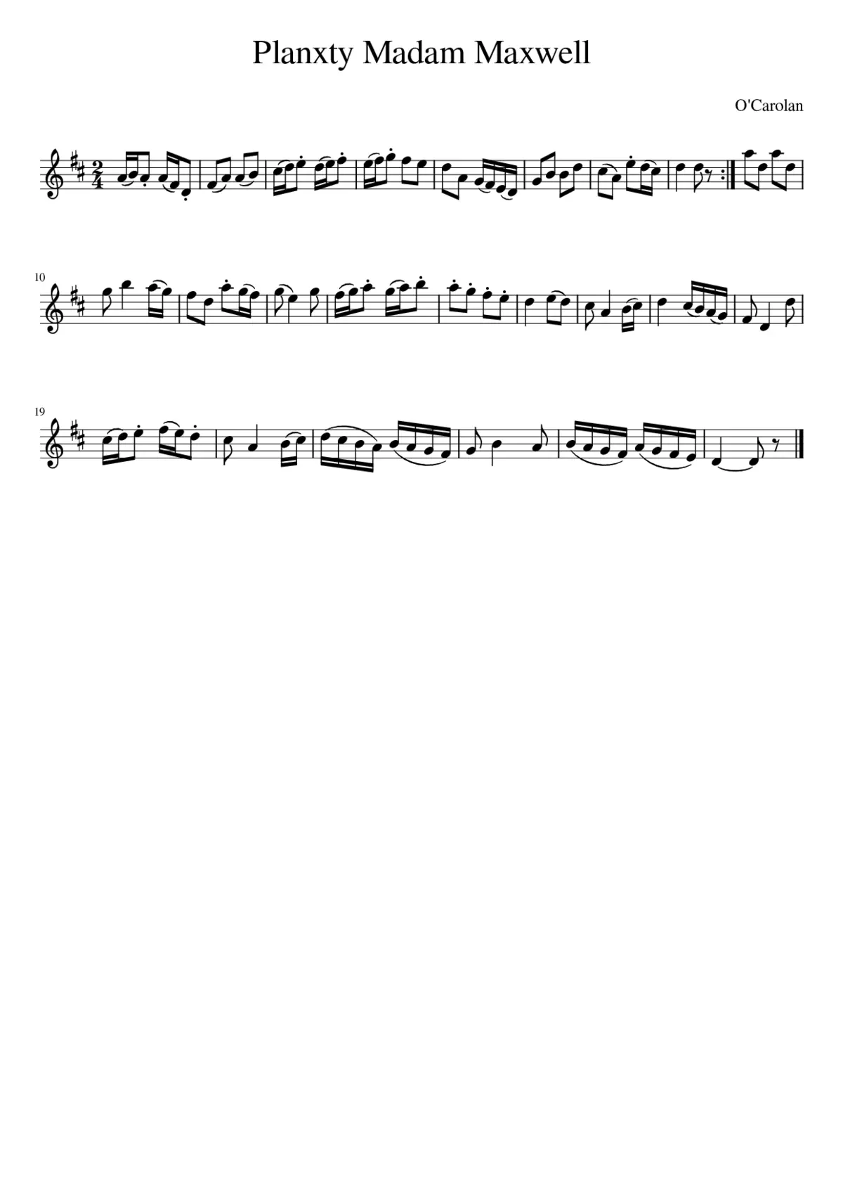 Planxty Madam Maxwell - Page 1