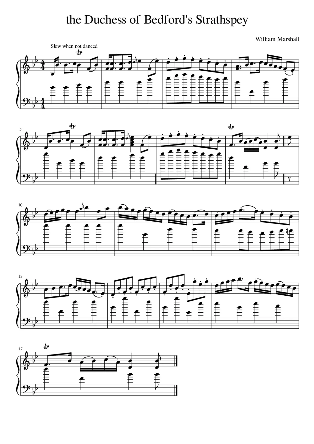 The Duchess of Bedford's Strathspey - Page 1