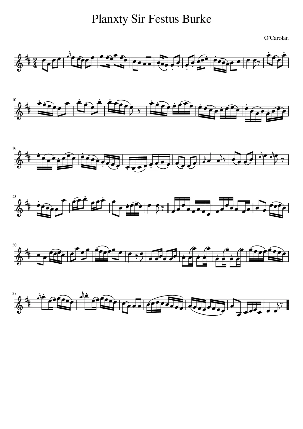 Planxty Sir Festus Burke - Page 1