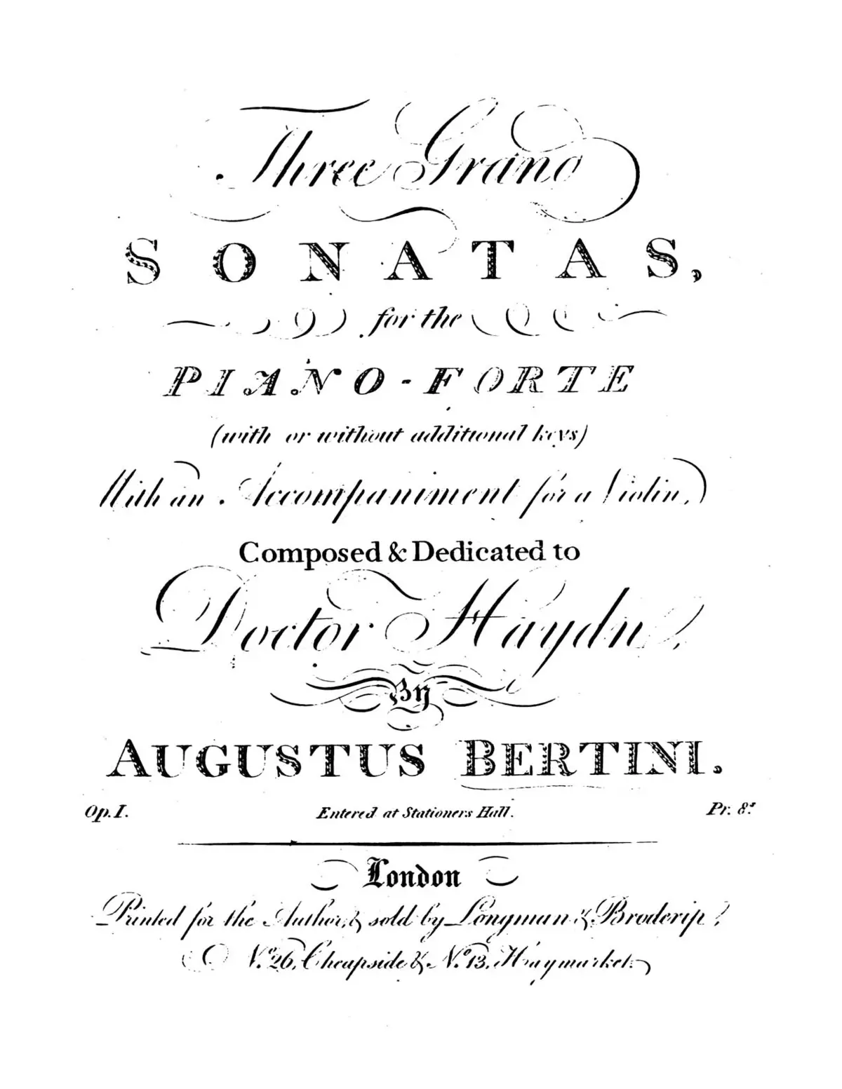 3 Piano Sonatas - Page 1