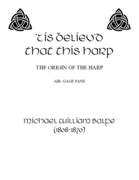 'Tis believ’d that this harp
