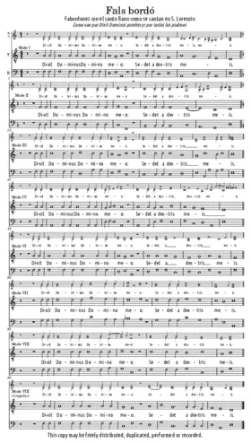 Fabordones como se cantan en S. Lorenzio