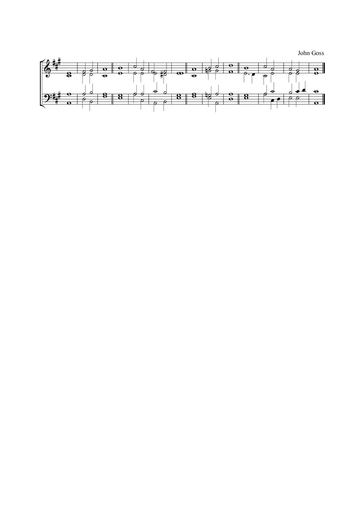 Double chant in A major - Page 1