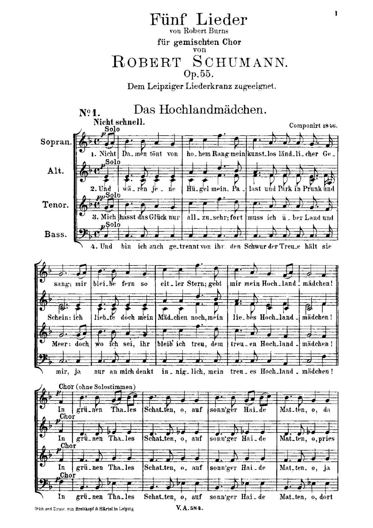 5 Lieder - Page 1