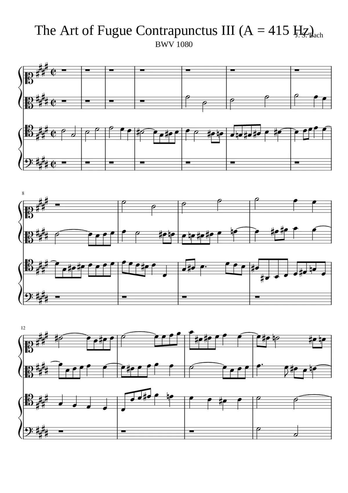 Die Kunst der Fuge BWV 1080 - Page 1