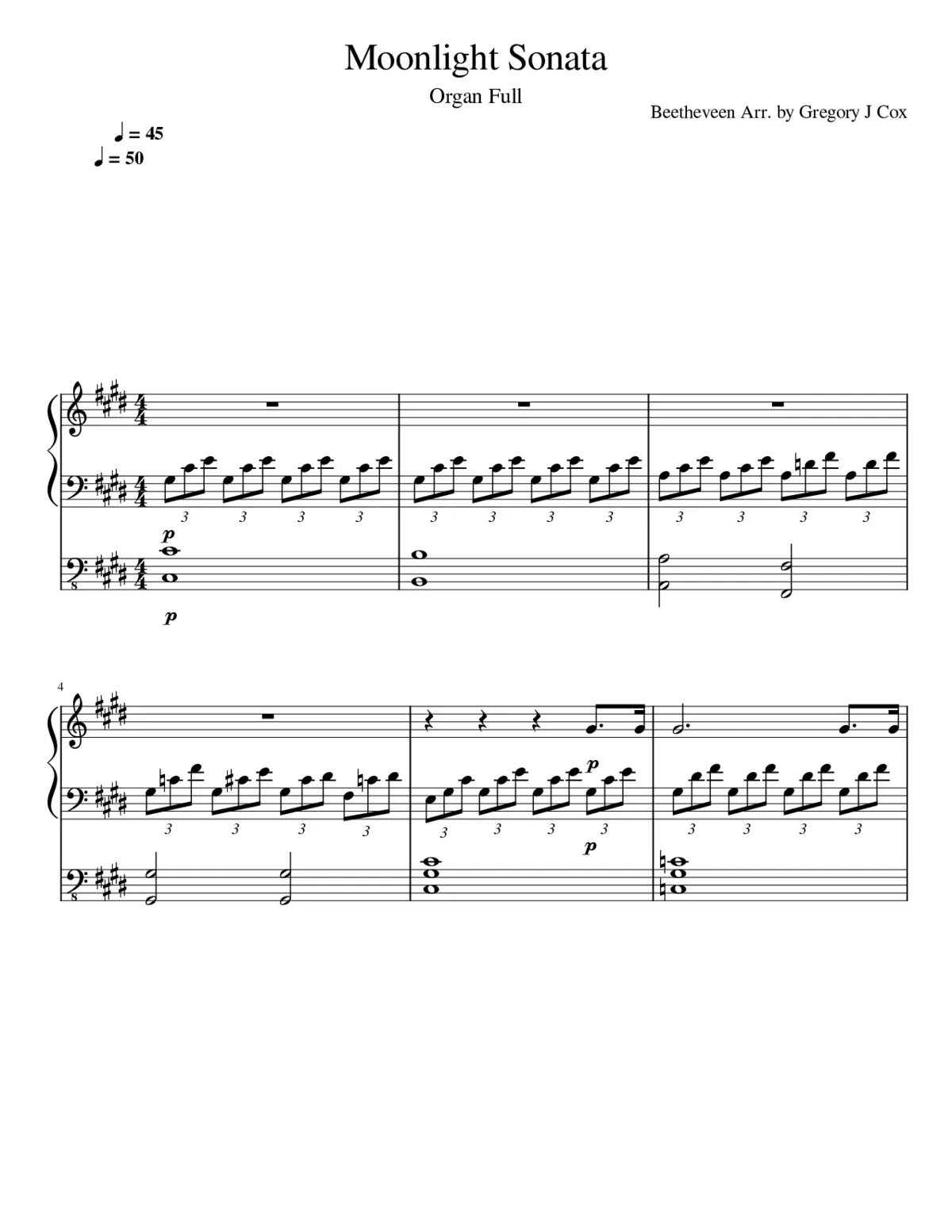Piano Sonata No.14 Op.27 No.2 - Page 1
