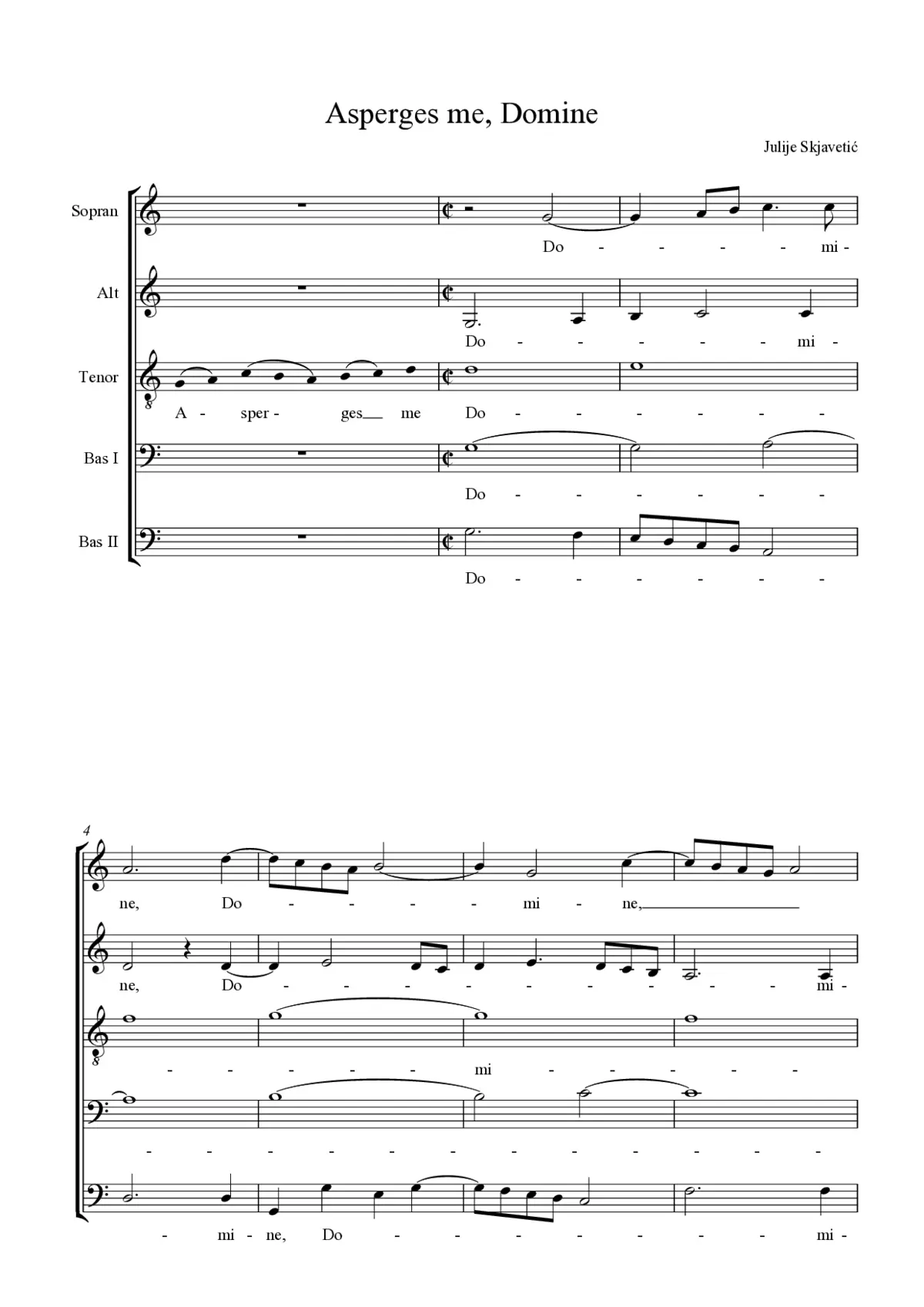 Asperges me, Domine - Page 1