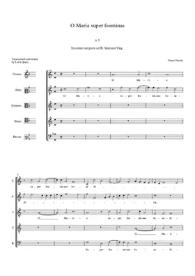 O Maria super foeminas a 5