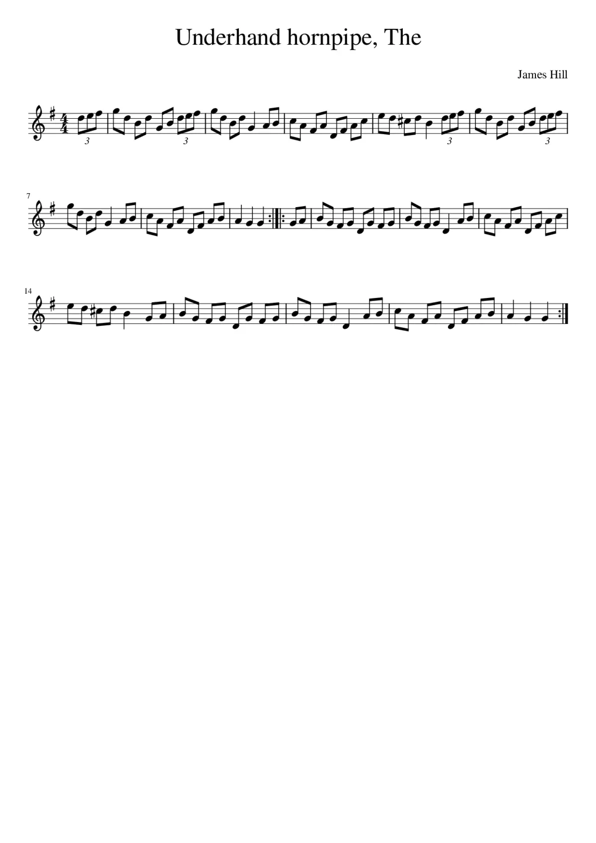 The Underhand hornpipe - Page 1