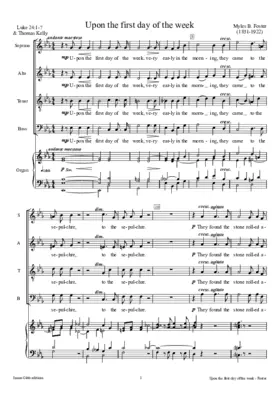 Upon the first day of the week