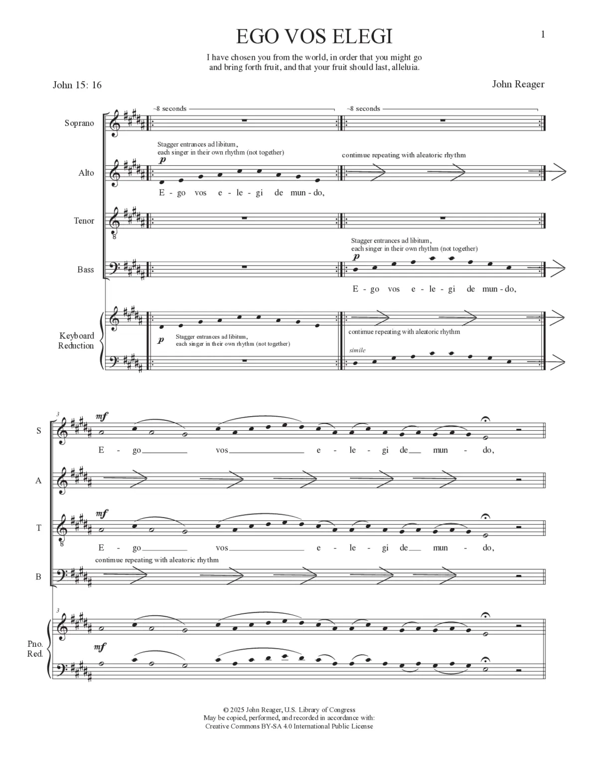 Ego vos elegi - Page 1