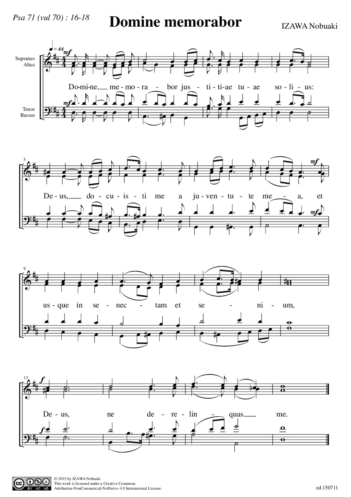 Domine memorabor - Page 1
