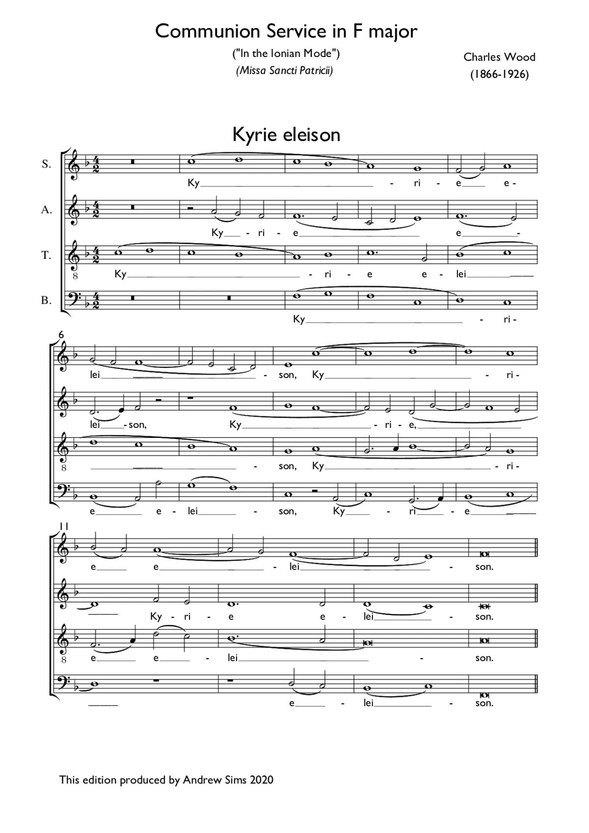 Communion Service in the Ionian Mode - Page 1