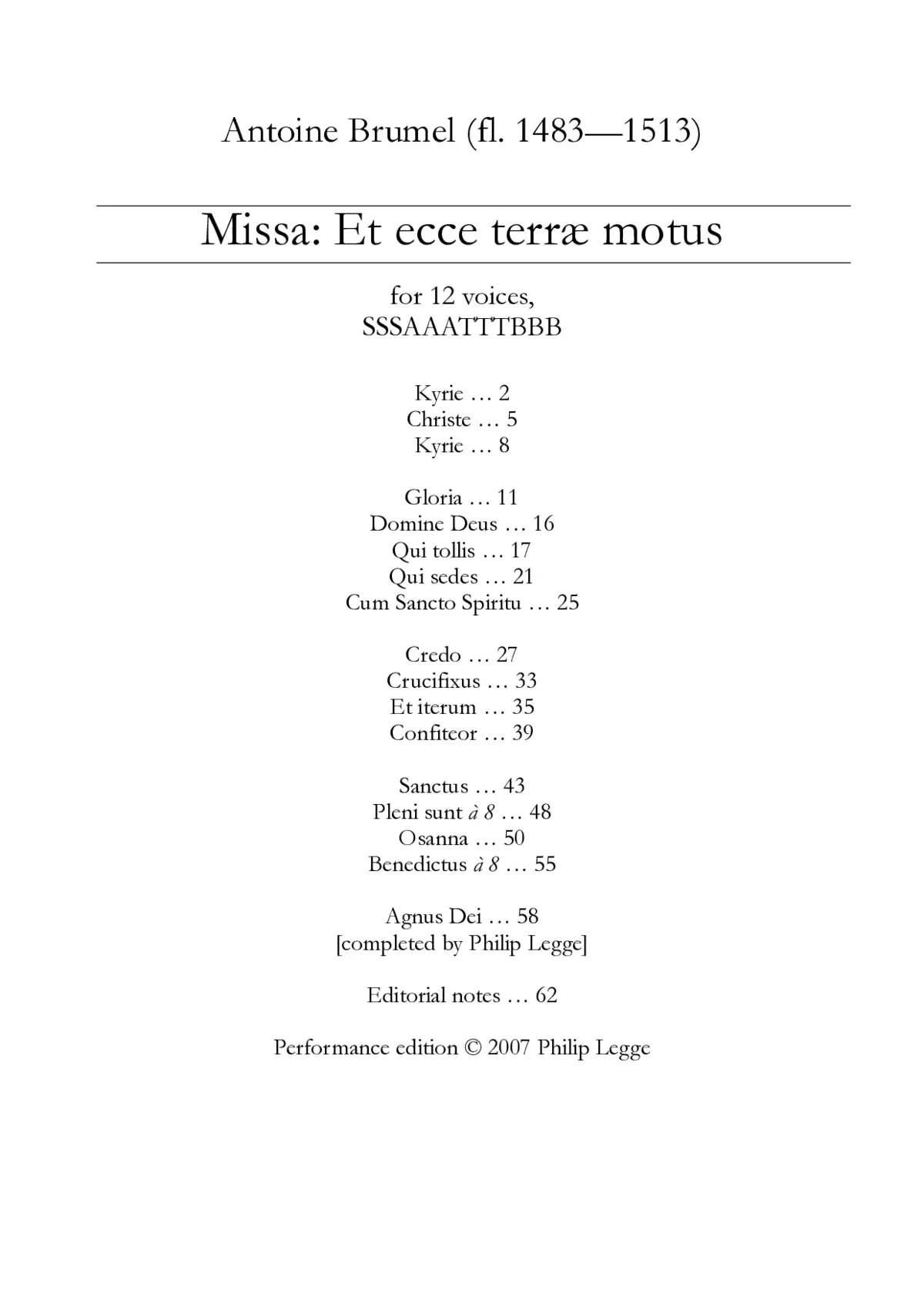 Missa Et ecce terræ motus - Page 1