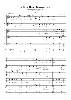 Ecce nunc benedicite