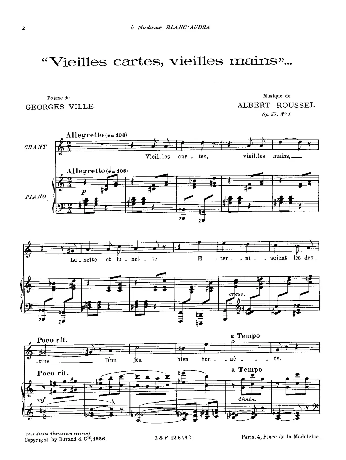 2 Mélodies - Page 1