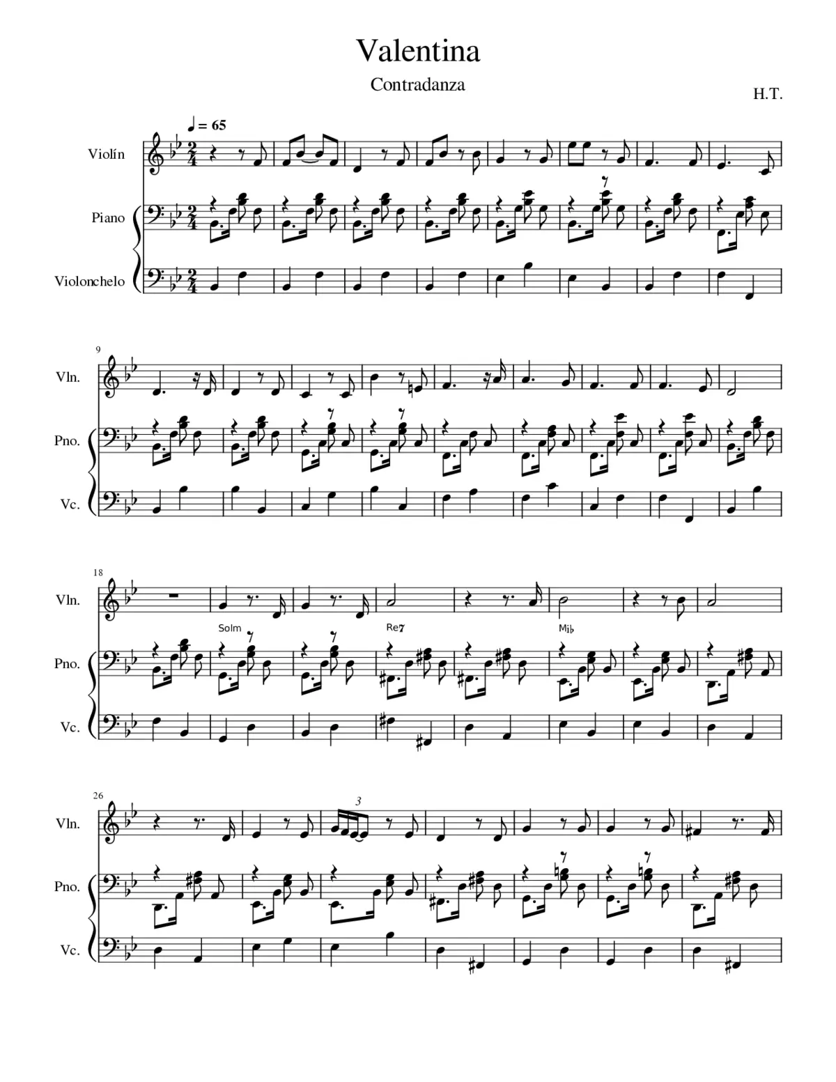 Valentina. Contradanza venezolana. - Page 1