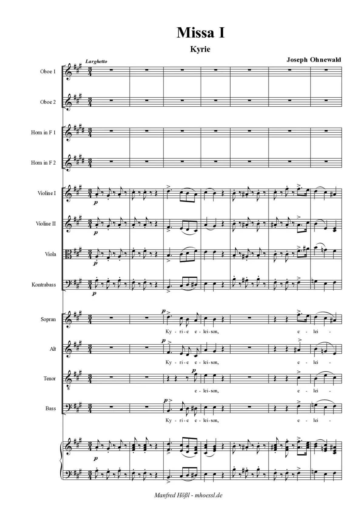 Missa No. 1 in A - Page 1