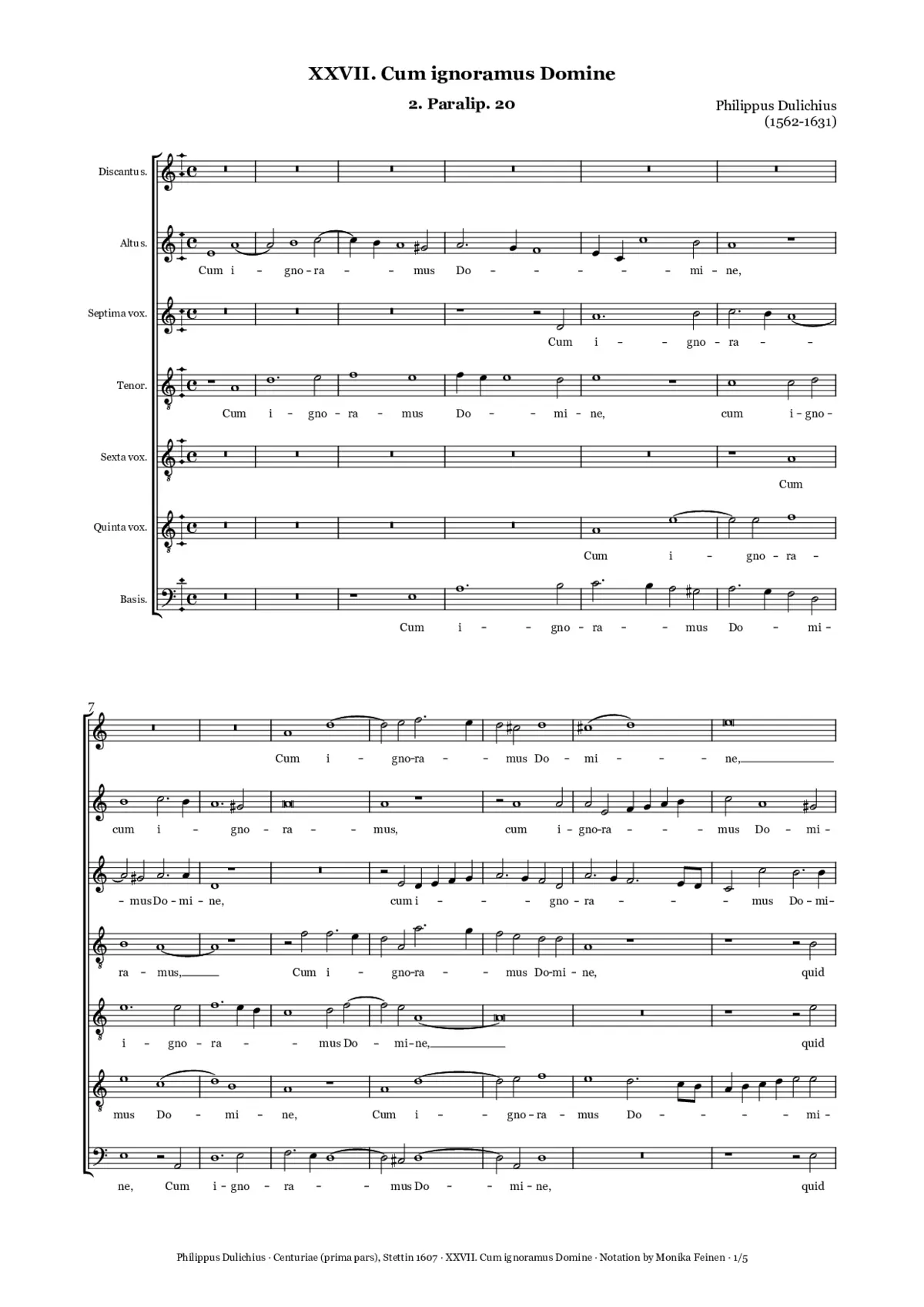 Cum ignoramus Domine - Page 1