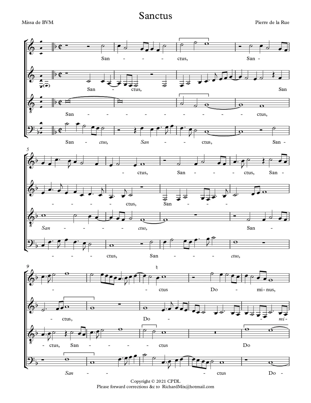 Missa de Beata Virgine - Page 1