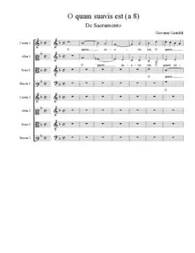 O quam suavis est (a 8)