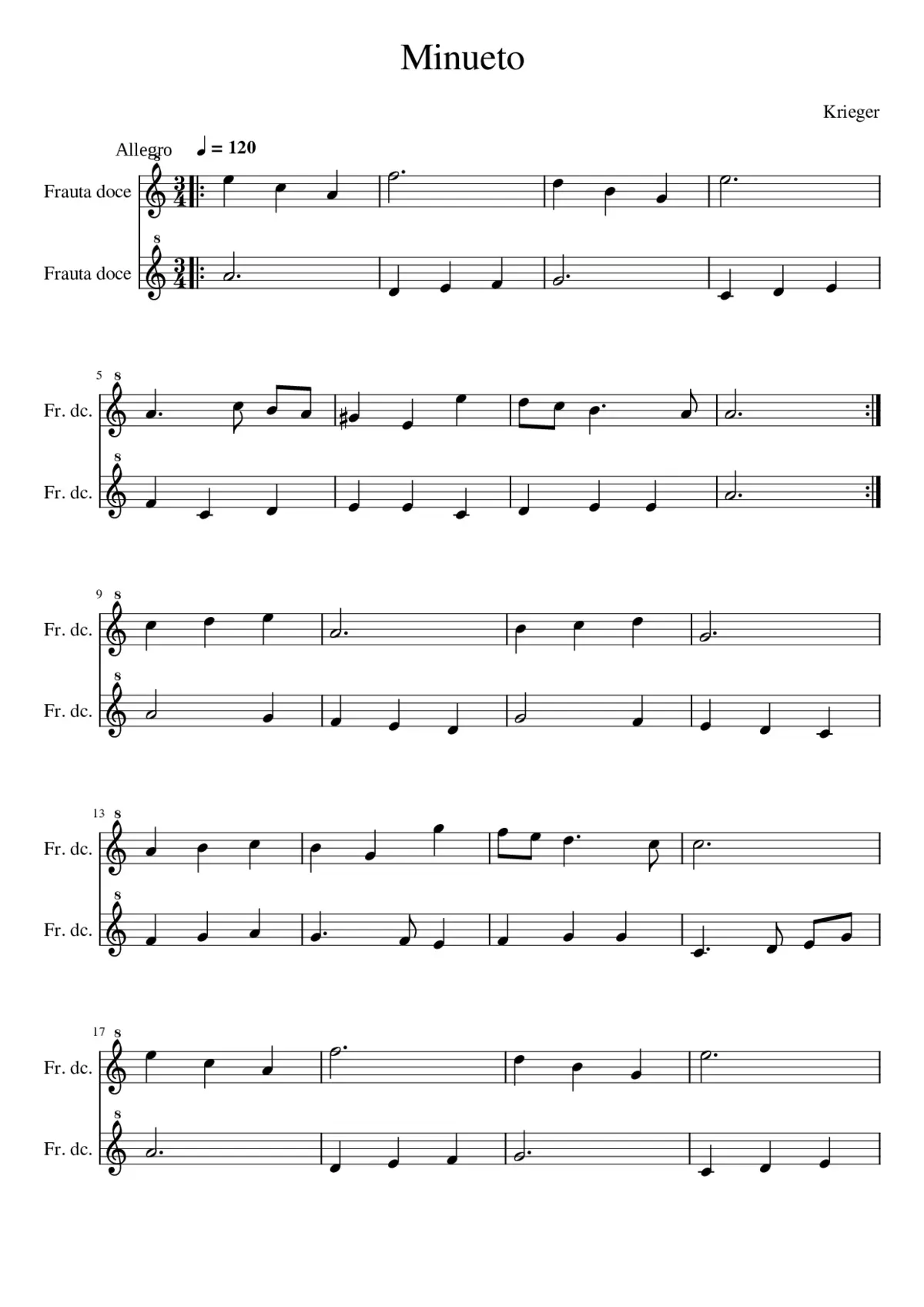 Minueto - Page 1