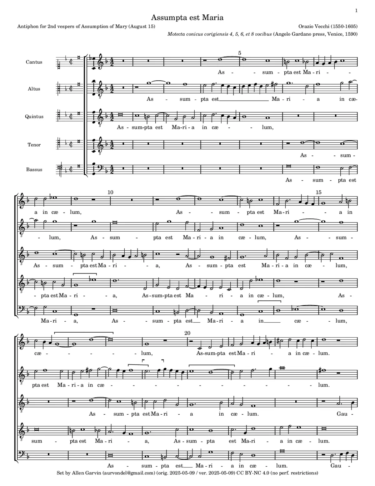 Assumpta est Maria a 5 - Page 1