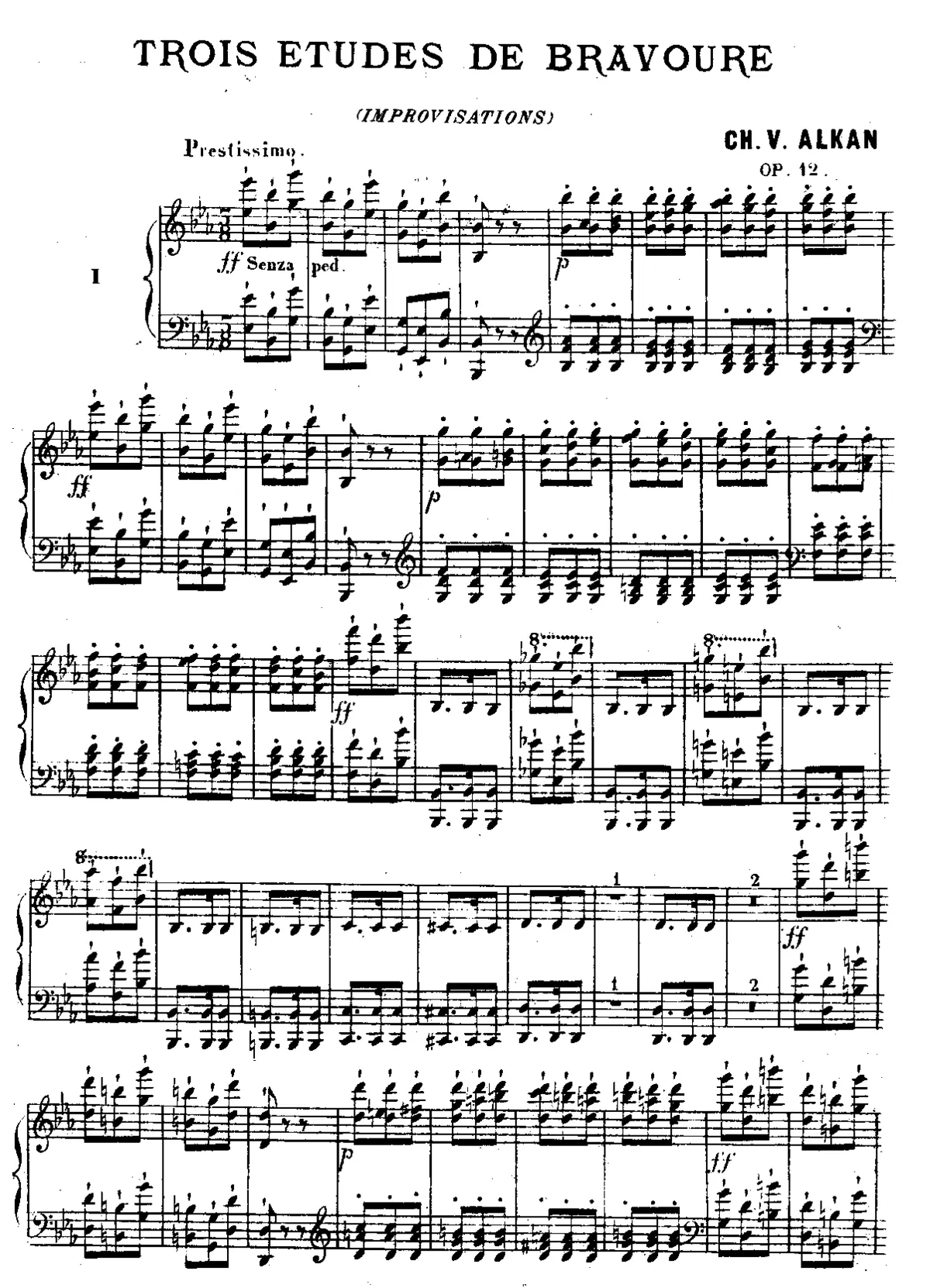 3 Improvisations dans le Style brillant - Page 1