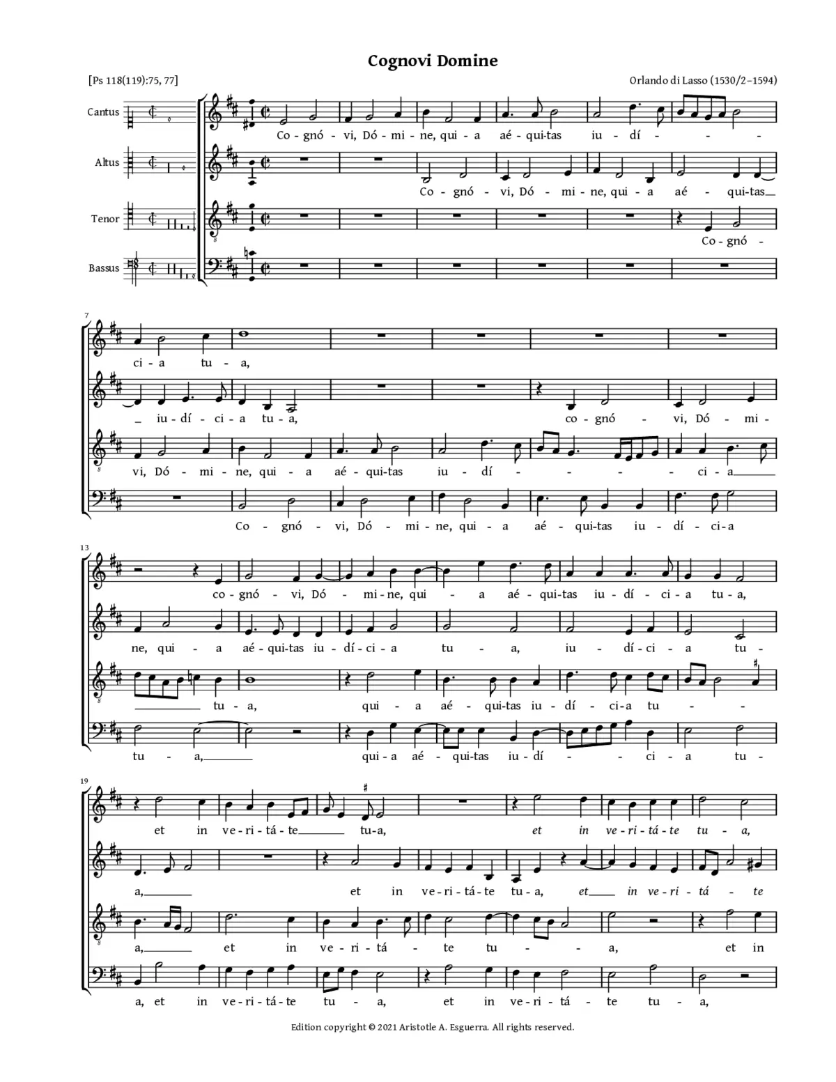 Cognovi Domine - Page 1
