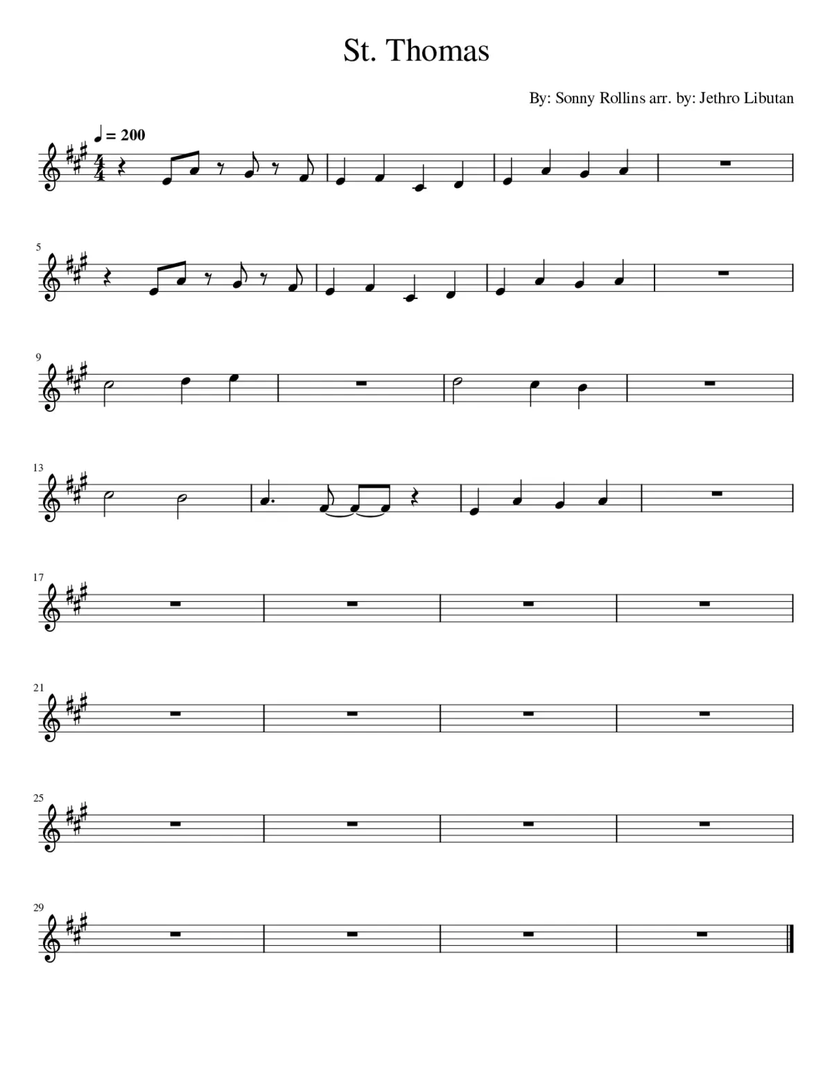 St. Thomas by Sonny Rollins - Page 1
