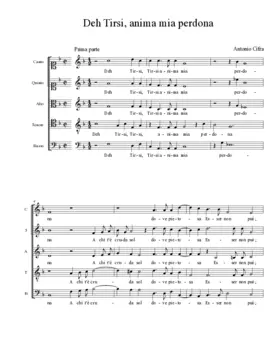 Deh Tirsi, anima mia perdona