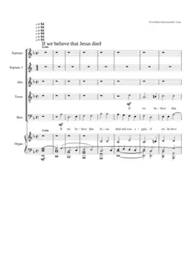 If we believe that Jesus died