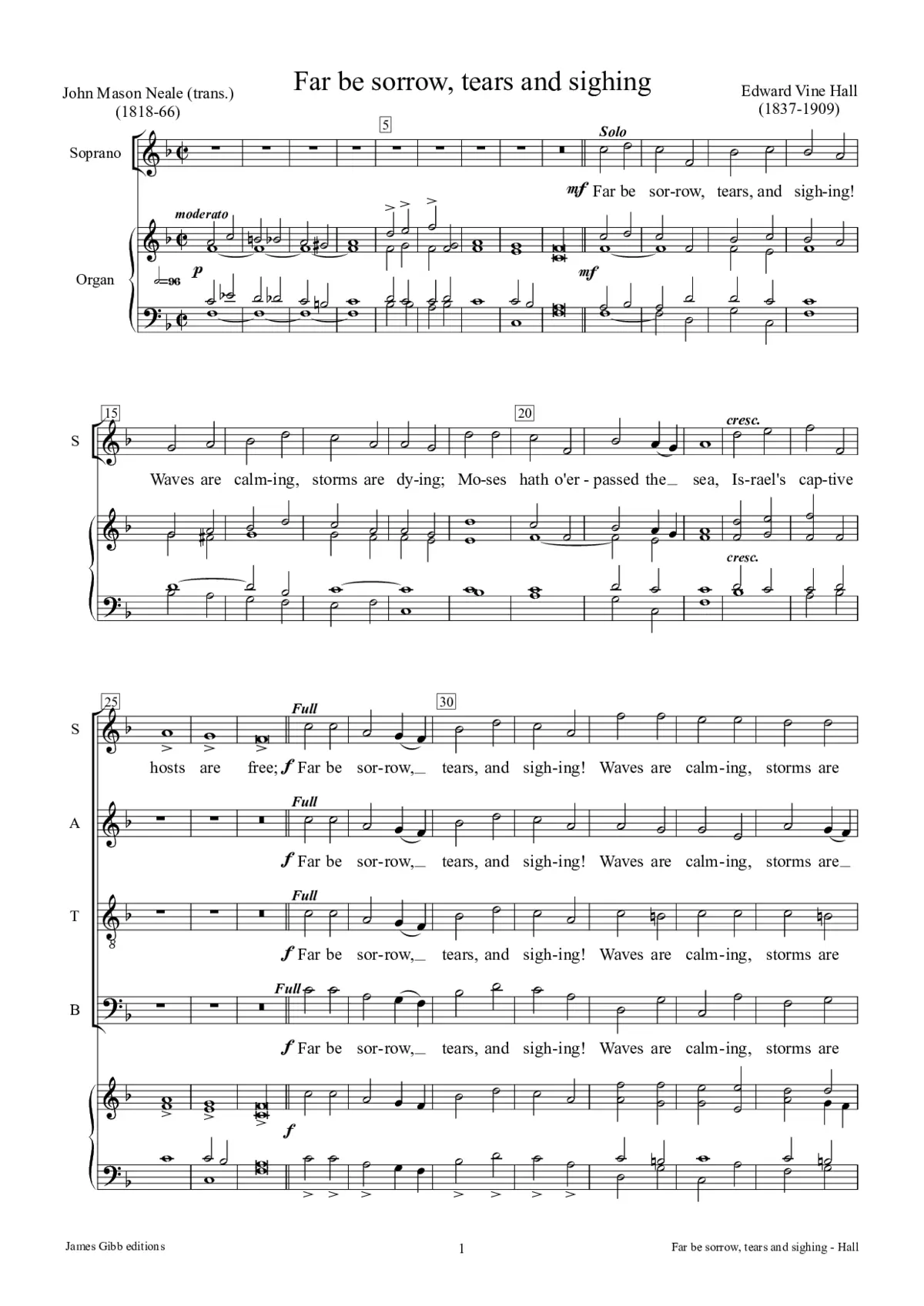 Far be sorrow, tears, and sighing - Page 1