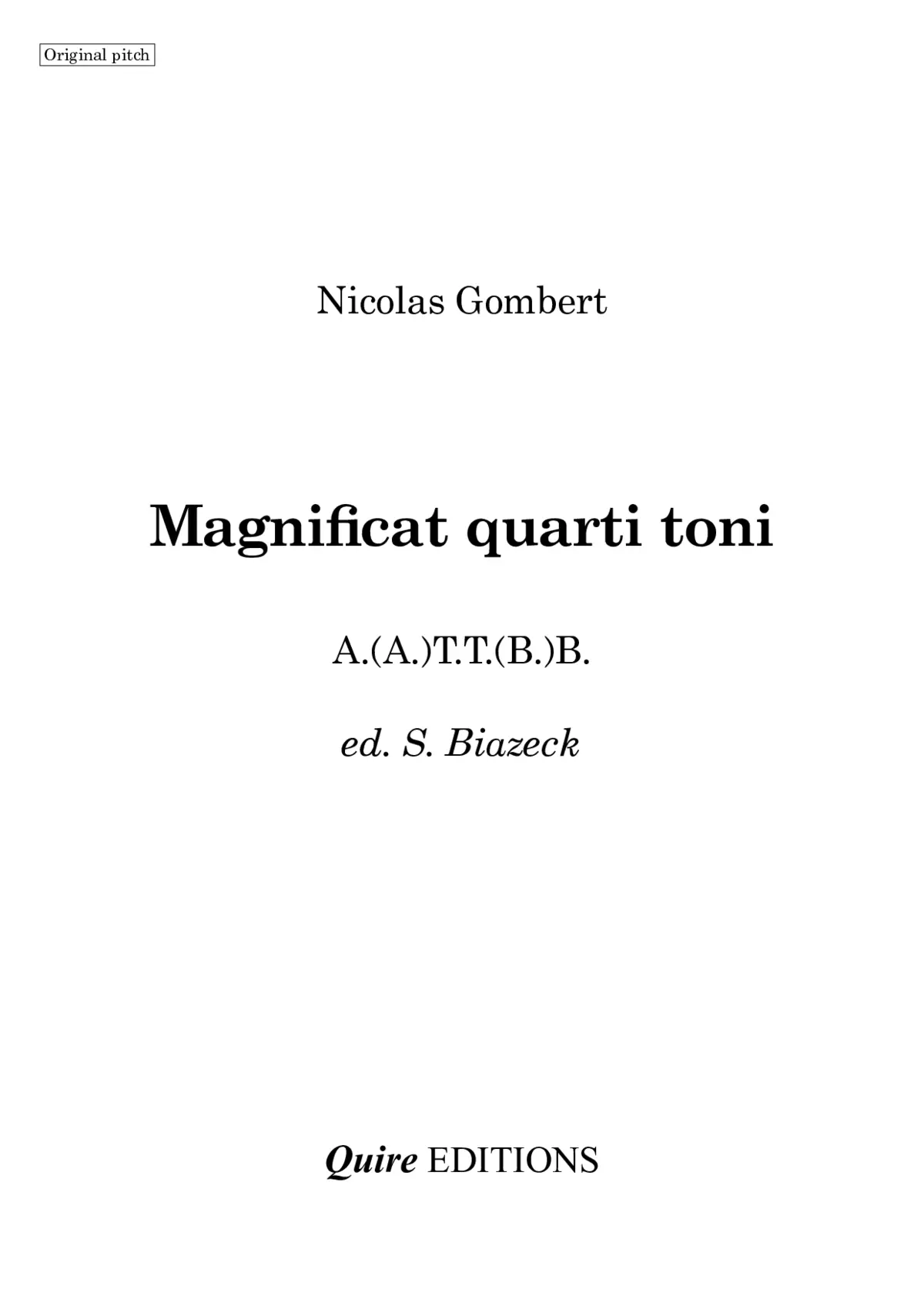 Magnificat quarti toni - Page 1