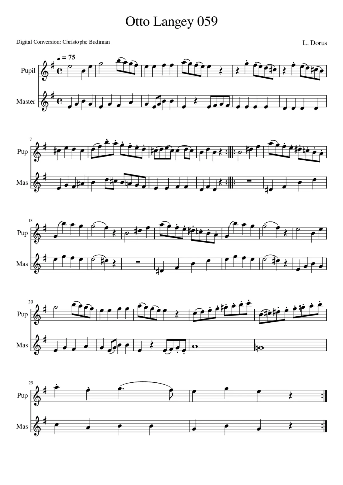 Otto Langey 059 Flute Duet - Page 1