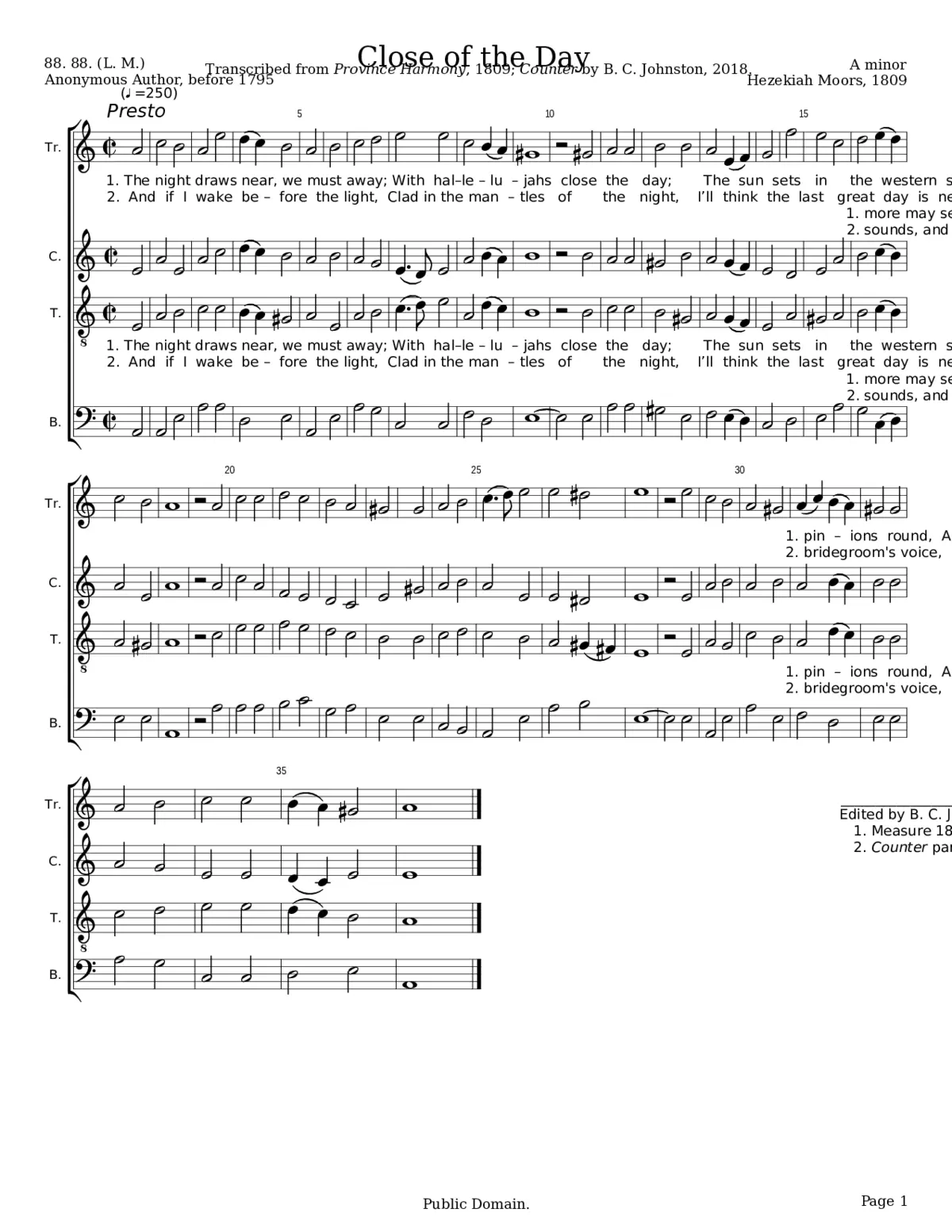 Close of the Day - Hezekiah Moors - Page 1